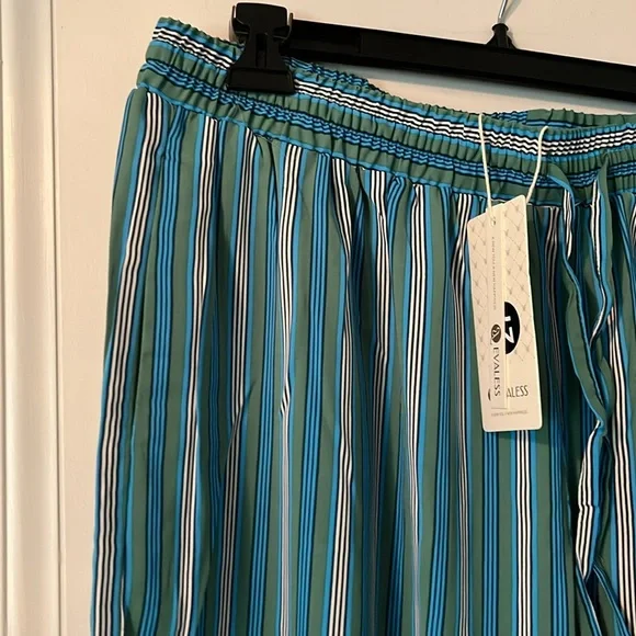 NWT Wide Leg Cotton Blend Evaless XL / XXL Comfy Pants - Picture 2 of 6